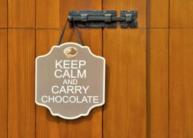 Keep Calm and Carry Chocolate Sign
