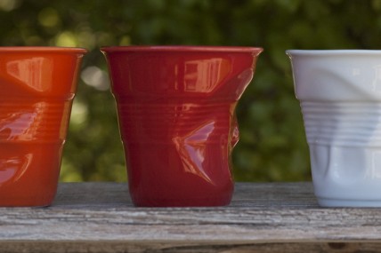 Cappuccino Cup Orange, Red, and White