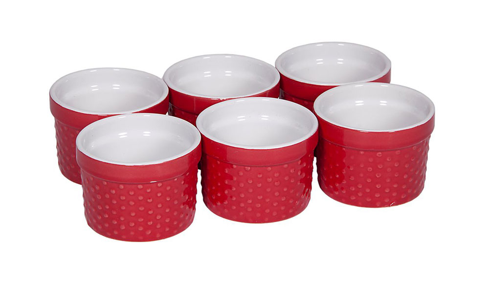 Mini Stoneware Hobnail Ramekins Set